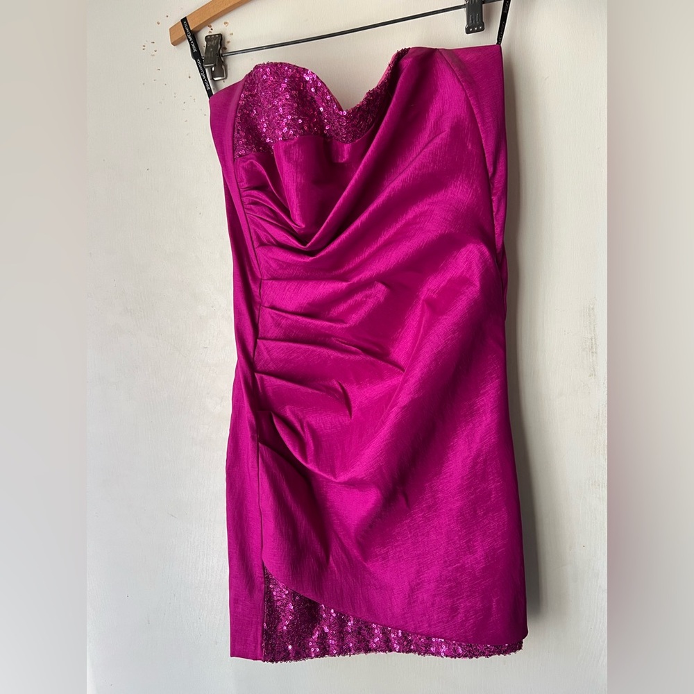 Jessica McClintock Elegant Pink Strapless Dress
